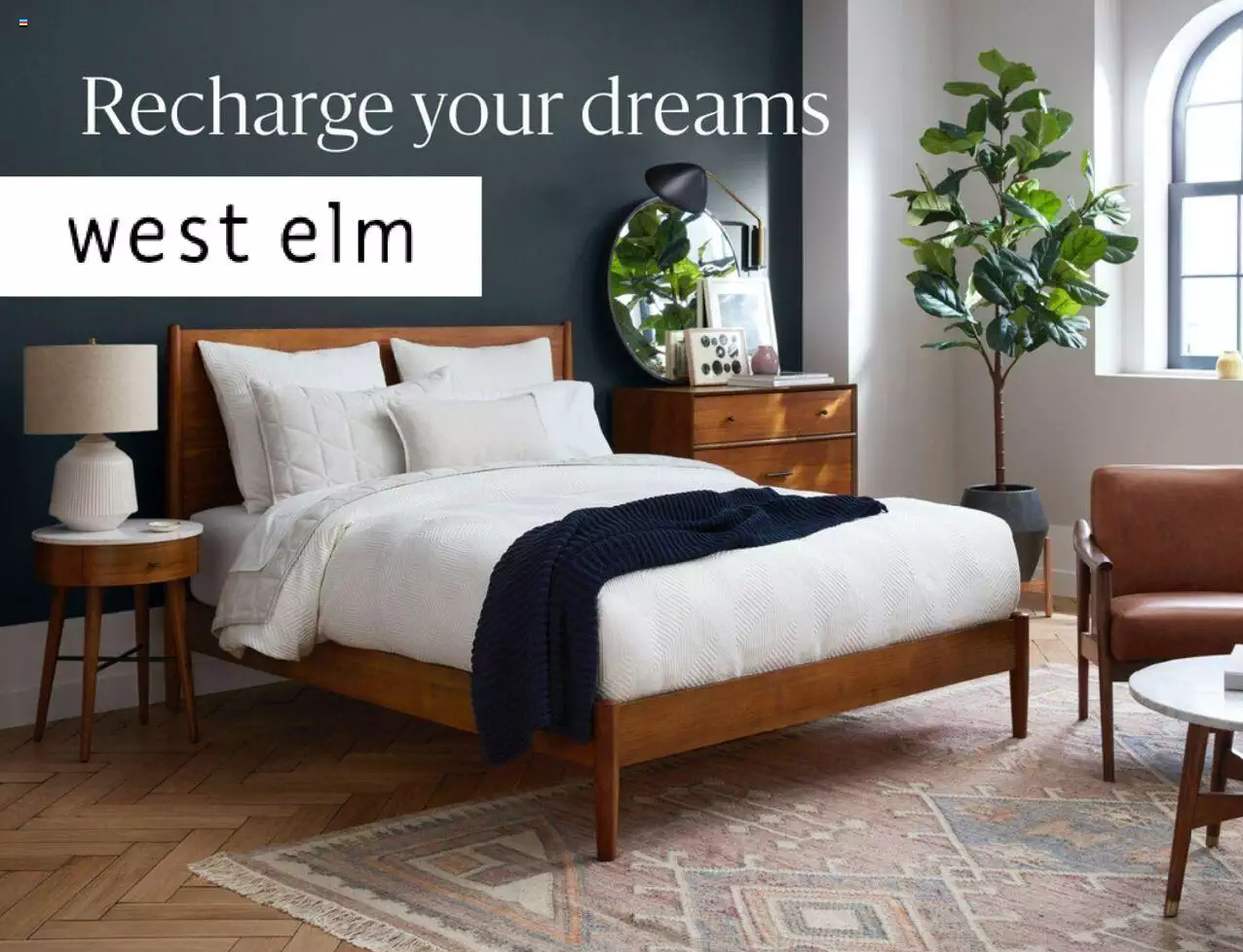 West Elm catalog showing feminine-leaning boho designs